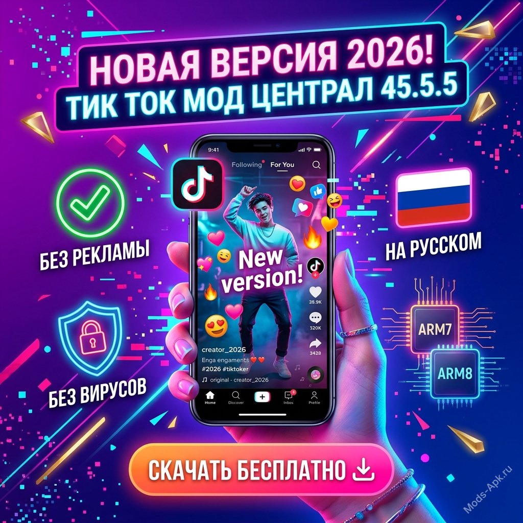 Тик Ток Мод Централ 45.5.5 (2026): скачайте бесплатно на Андроид